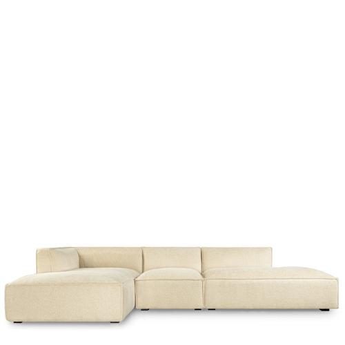 Ecksofa AUSTER - Ecksofa links,Tweed in Sandbeige, B300