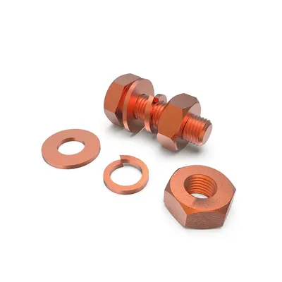 M 3 4 5 6 8 10 12 14 16 Metric x 6-130mm Length Copper Hex Head Screw Bolt + Spring + Washer + Nut