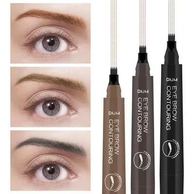 Professional Microblading Eyebrow Tattoo Pen Waterproof 4 Fork Tip Long Lasting Fine Sketch Enhance