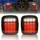 16 LED Fanale posteriore Fumo/Lente Rossa Freno Posteriore Arresto Luci di Retromarcia di Ricambio per Jeep Wrangler TJ CJ YJ JK Camion Rimorchio Barca RV