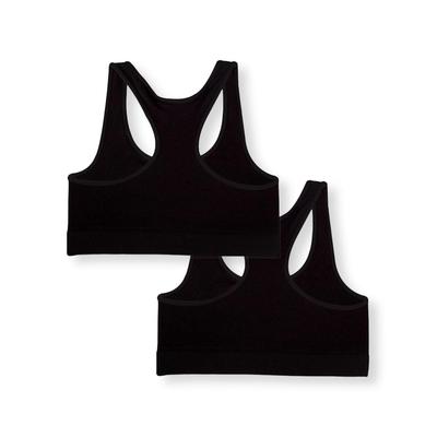 Malibu Sugar Bundle of Two Sports Bra, Juniors - (12-16) - Big Kid - Black-Black