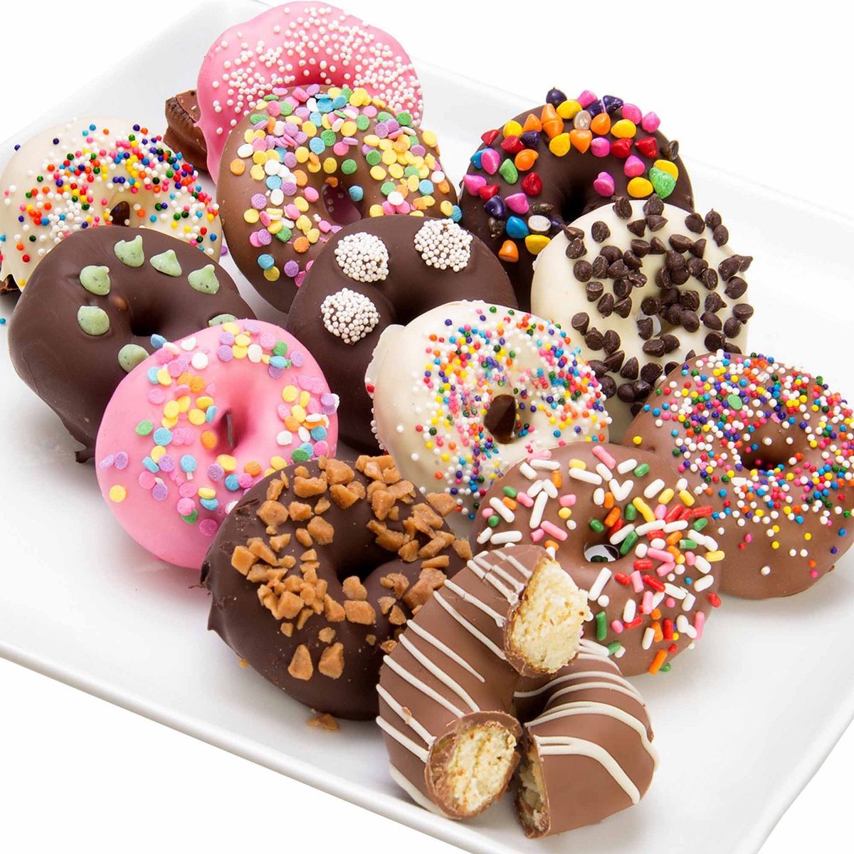 Chocolate Covered Company Ultimate Belgian Chocolate Mini Donuts, 12 Piece