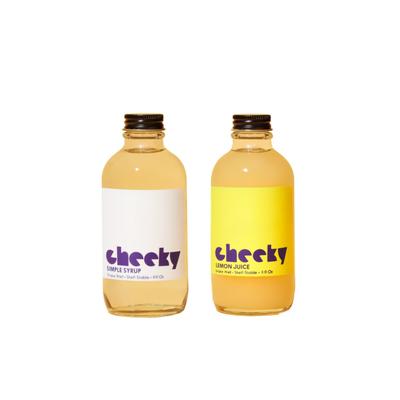 Cheeky Cocktails Tom Collins Set - 4oz - White/Yellow