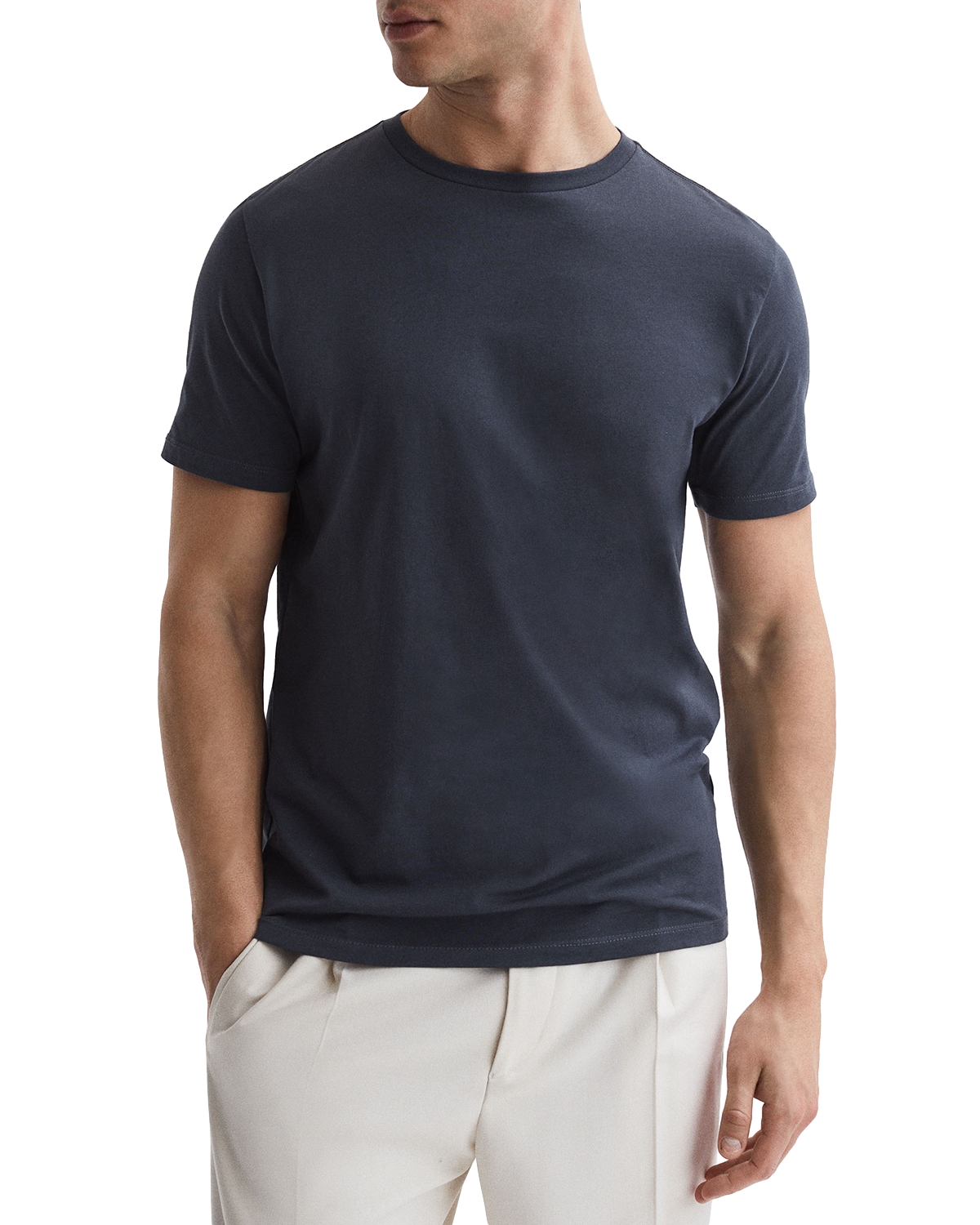 Reiss Bless Crewneck Tee - Airforce Blue