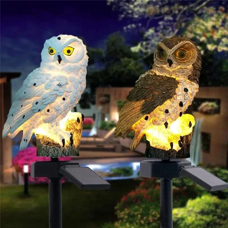 Lampe solaire hibou Animal solaire jardin lumières solaire alimenté lumière LED solaire extérieur jardin décoration lampe étanche lumières solaires