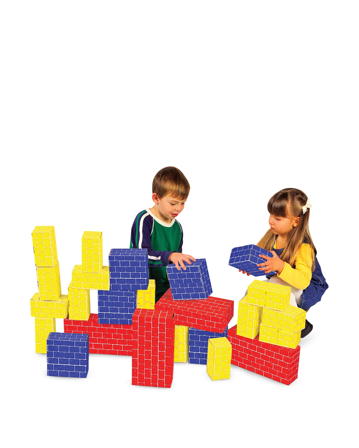 Melissa & Doug Deluxe Jumbo Cardboard Blocks - Ages 2+ - Red/Yellow/Blue