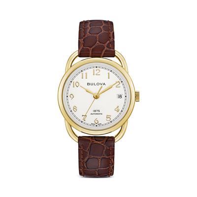 Bulova Joseph Bulova Watch, 34mm - White/Brown