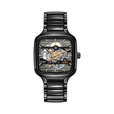 Rado True Square Skeleton Watch, 38mm x 38mm - Black