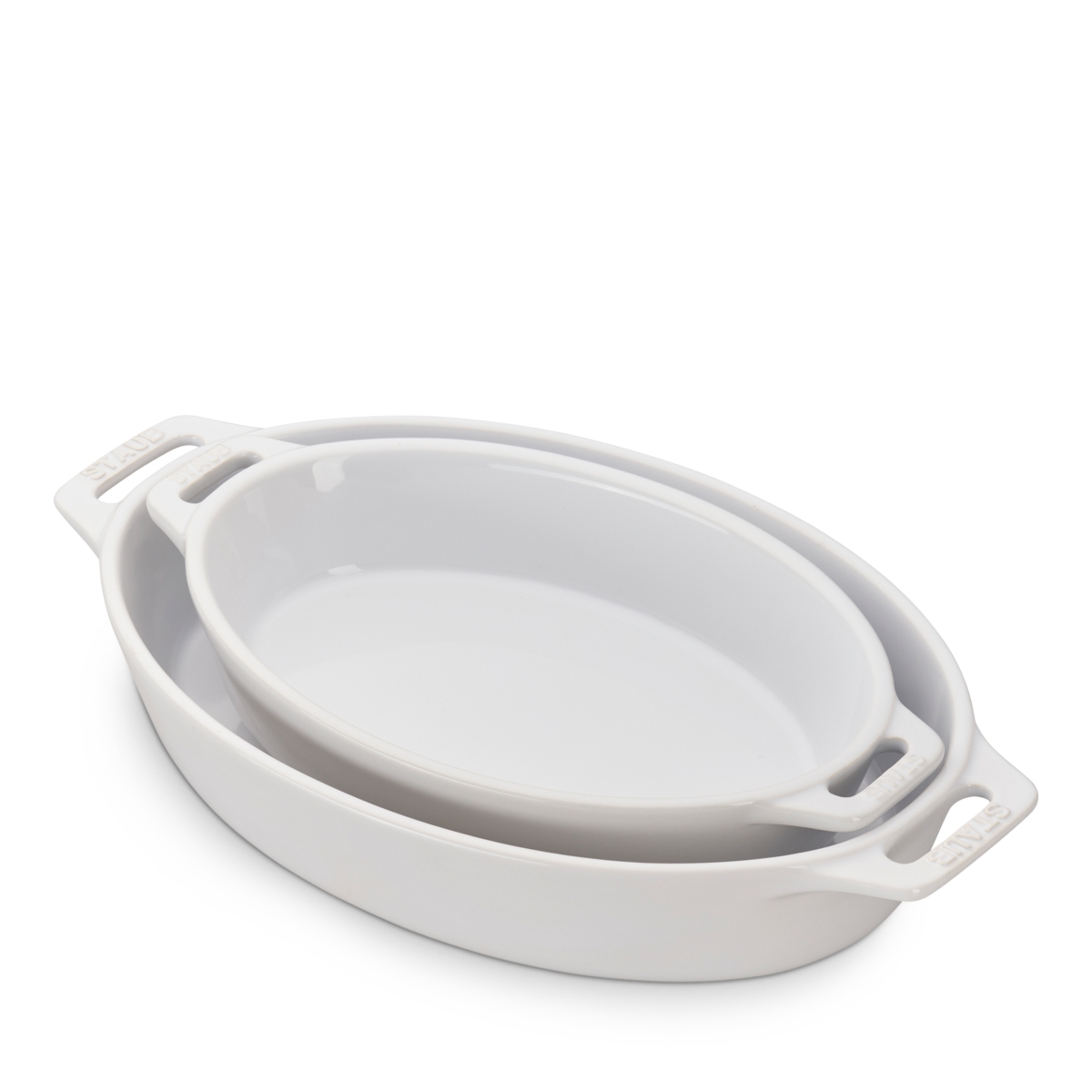 Staub Ceramic Oval Baking Dish 2-Piece Set - White