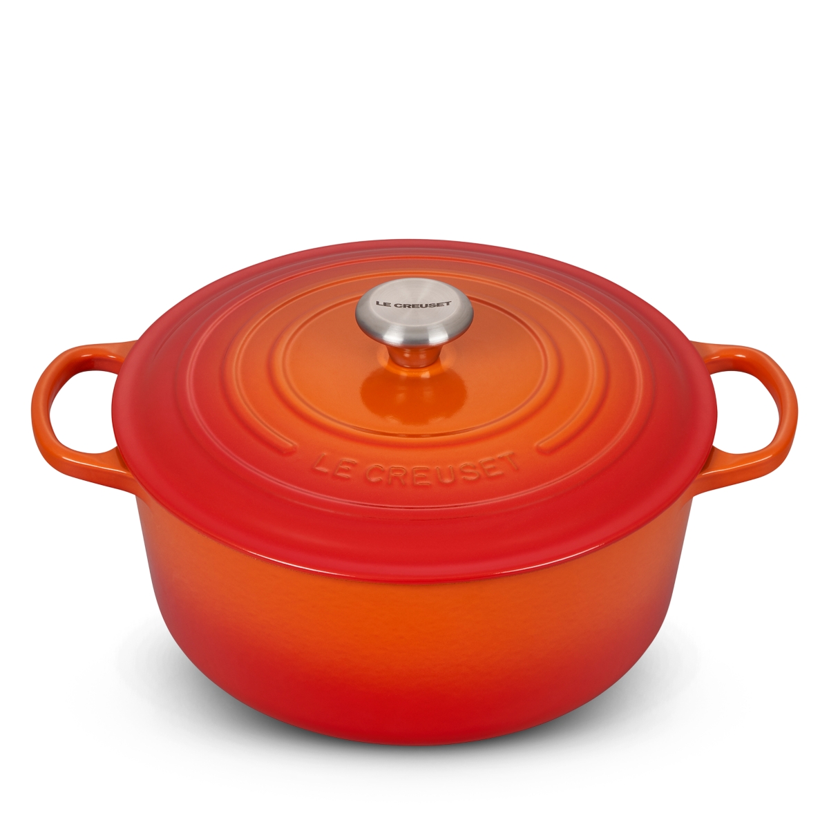 Le Creuset 7.25 Quart Round French Oven - flame colorway