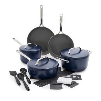 GreenPan GP5 15 Piece Ceramic Nonstick Cookware Set - Blue