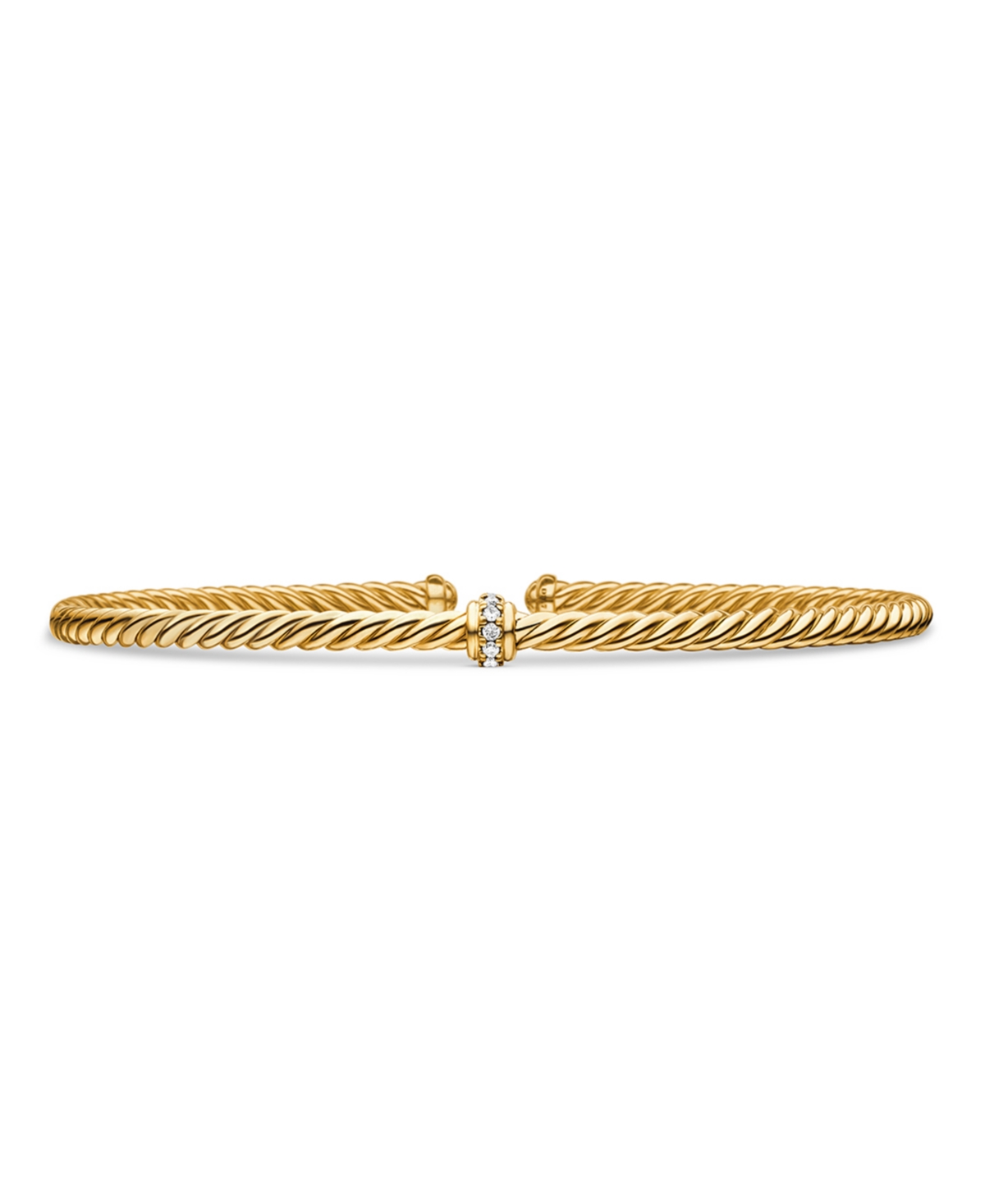 David Yurman Renaissance Center Station Bracelet with Diamonds in 18K Gold - White/Gold