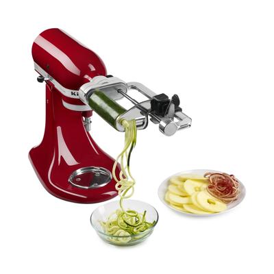 KitchenAid 5-Blade Spiralizer with Peel, Core and Slice Attachment #KSM1APC - Silver