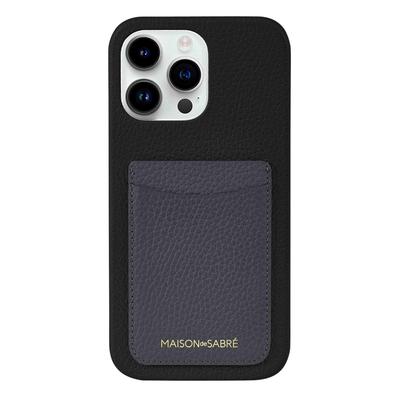 Maison de SABRE Card Phone Case (iPhone 15 Pro) - Graphite Caviar