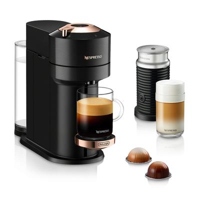 Nespresso Vertuo Next Premium Coffee and Espresso Maker by DeLonghi with Aeroccino Milk Frother, Black Rose Gold - Black