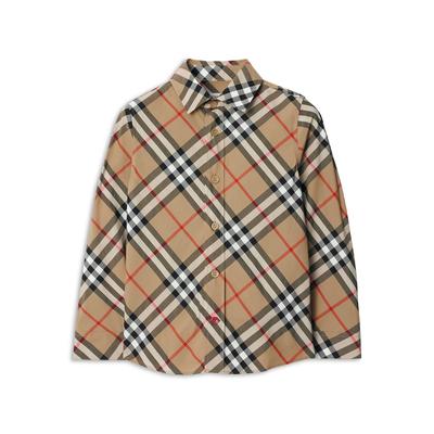 Burberry Boys' C KB5 Owen Long Sleeved Check Shirt - Little Kid, Big Kid - Sand Ip Check