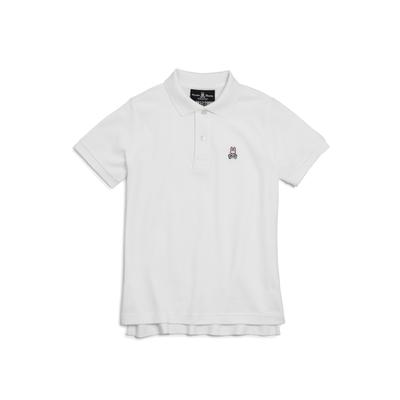 Psycho Bunny Boys' Classic Polo Shirt - Little Kid, Big Kid - White