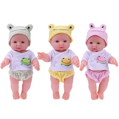 30 cm Reborn Mädchen Baby Puppe Weiche Elastische PVC 3D Simulation Baby Puppen Bewegliche