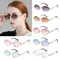 Sonnenbrille für Frauen getönte Brille randlose Vintage Sonnenbrille Sonnenbrille Diamant schneiden Linse ovale Sonnenbrille