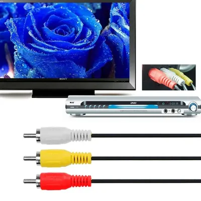 1080p HDMI-compatible To 3 RCA Cable Video Audio HDMI Male To 3RCA Transmission Audio Component PVC