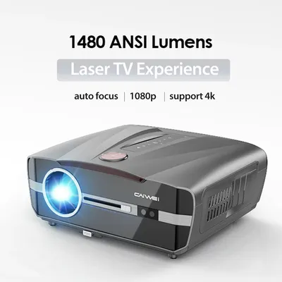 4K UHD Beam Projector for Movies with Auto Focus Keystone Correction Android TV Bluetooth Full HD