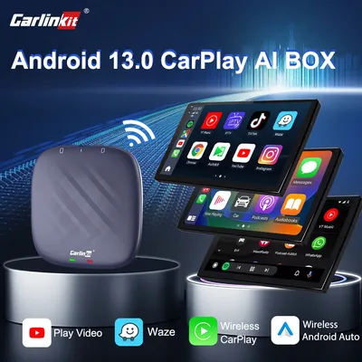 CarlinKit CarPlay Ai Box Android 13 For Netflix Youtube Qualcomm QCM6125 /6225 8-Core CPU Wireless