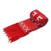 said 1Pc Xmas Knitted Wool Scarf Elk Snowflake Decoration Scarf Shawl Neck Scarf