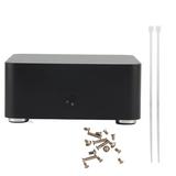 Mini ITX Computer Case Aluminum Alloy HTPC Case Mini PC Computer Case(L80 Black USB2.0)