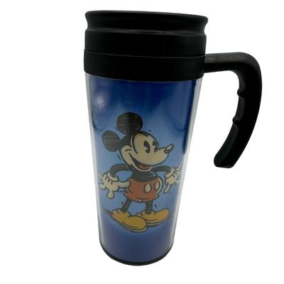 Disney Dining | Disney Mickey Mouse Red Travel Thermal Coffee Mug With Lid And Handle Tumbler | Color: Blue | Size: Os