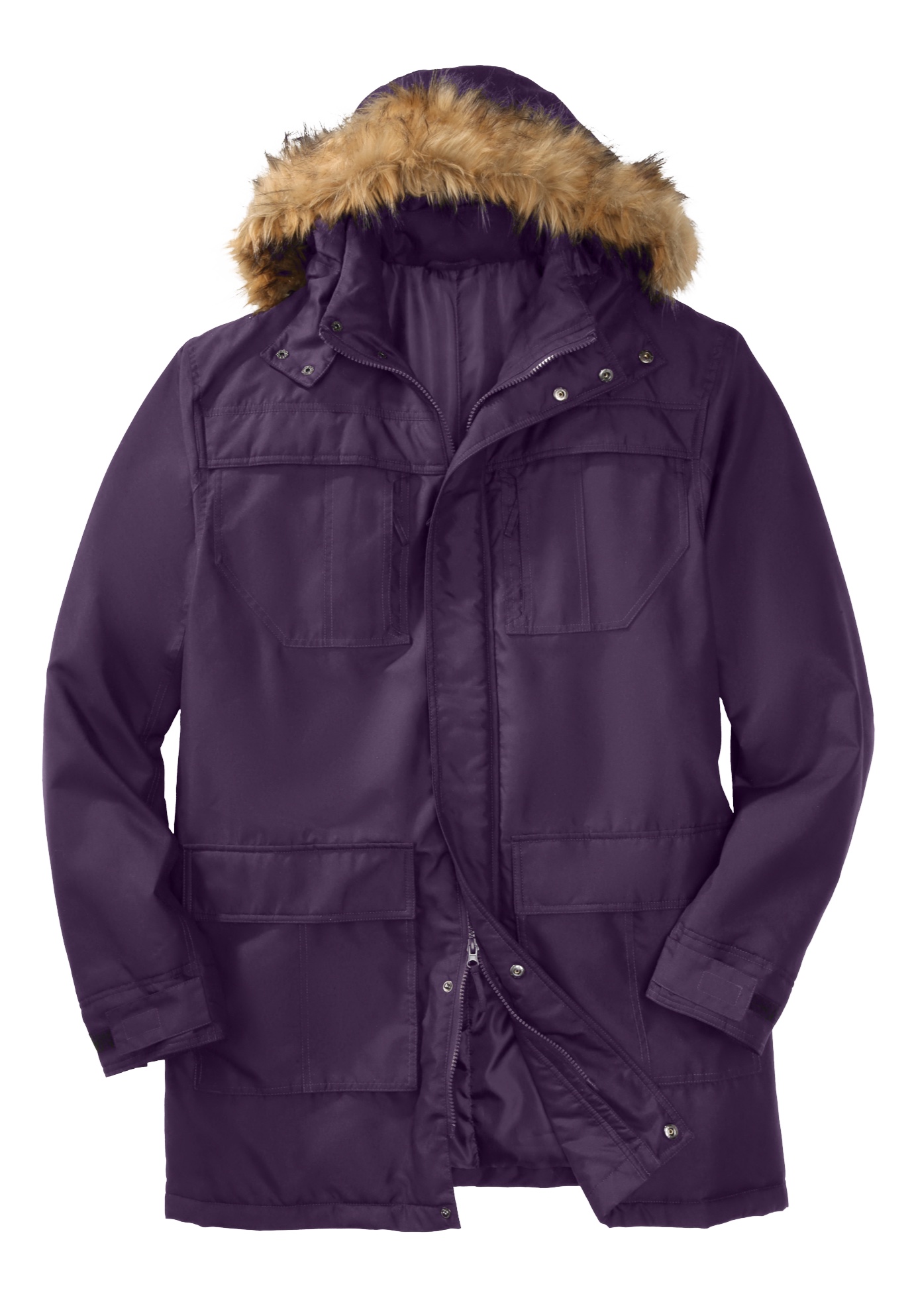 Men's Big & Tall Arctic Snorkel Parka by KingSize in Blackberry (Size 2XL) Coat