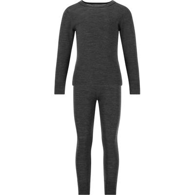 Funktionsshirt ZIGZAG "Cerro", Kinder, Gr. 98, schwarz (schwarz, meliert), 85% Wolle, 15% Lyocell, meliert, sportlich, Langarm, Shirts, mit funktionalen Naturmaterialien Image