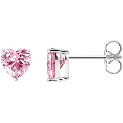 Paar Ohrstecker THOMAS SABO "Schmuck Silber 925 Ohrringe in Herzform, H2306-051, H2306-051", bunt (silberfarben, pink, p