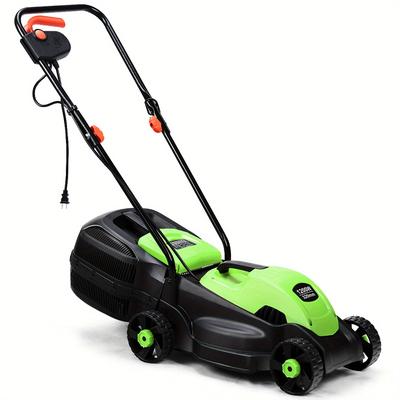 TEMU Maxmass 12 Amp Lawn Mower W/ 3 Adjustable Cutting , Electric W/ Detachable 30 L Grass Bag, Folding & Portable Corded Garden Mower