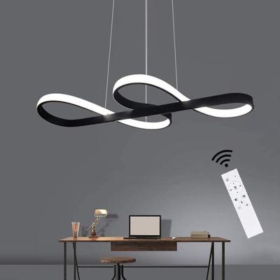 Led Pendelleuchte Esstisch Dimmbar Hängelampe - Hängeleuchte Schwarz 47W Esszimmerlampe Modern Image