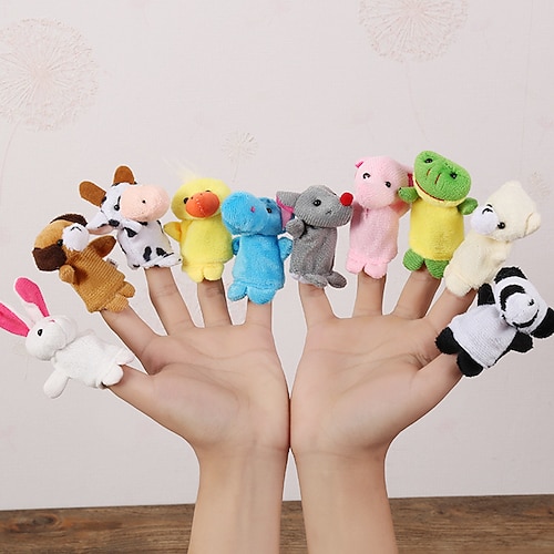 Fingerpuppenset Das Original Storytime Lernhilfsmittel 10er Pack/6er Pack Puppen für Lehrer Eltern Schüler Kinder - Geschichtenerzählung Leserequisit Weihnachtsgeschenk