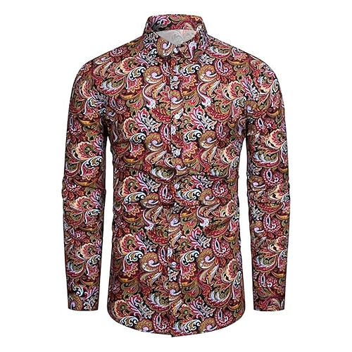 Retro Vintage 1970er Hemd Hippie Disco Kostüm Herren Halloween Karneval Party Party / Abend Alltagstauglich Erwachsene Hemd Image