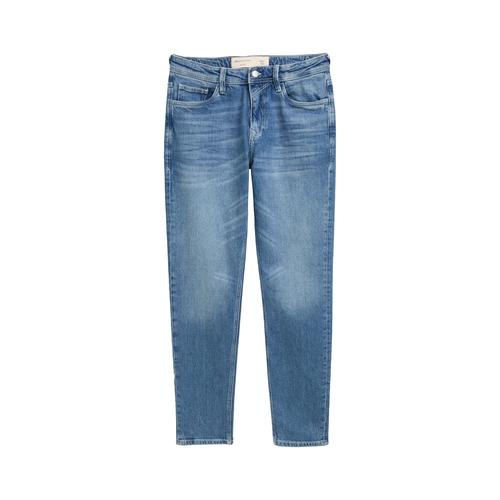 TOM TAILOR DENIM Herren Tapered Jeans mit recycelter Baumwolle, blau, Uni, Gr. 34/34