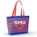 Women's Royal SMU Mustangs Wavy Striped Tatum Tote Bag