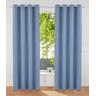 Vorhang HOME AFFAIRE ""Parry"" Gardinen Gr. 295cm, Ösen, 140cm, blau Gardine 2-er Set, blickdicht, monochrom, basic