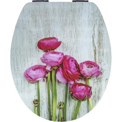 WC-Sitz CORNAT "Ansprechendes Design - Hochwertiger Holzkern - Absenkautomatik", bunt, B:38,4cm L:47,5cm, MDF - Mitteldichte Holzfaserplatte, WC-Sitze, Schnellbefestigung - Komfortables Sitzgefühl / Toilettensitz Image