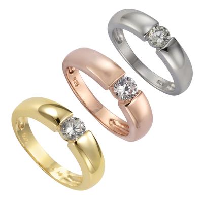 Spannring ZEEME "925 Sterling Silber Zirkonia weiß" Gr. 60, weiß, Fingerringe, Damen, 60, Silber 925 (Sterlingsilber) Image