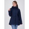 Softshellmantel DEPROC ACTIVE "ANKERGLUTBRISE WMN", Damen, Gr. 40 (M), blau (navy), 96% Polyester; 4% Elasthan, casual, Langarm mit verstellbarem Klettverschluss, Mäntel, auch in Großen Größen erhältlich
