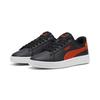 Sneaker PUMA "Smash 3.0 Leather Sneakers Kinder", Kinder, Gr. 37.5, schwarz (schwarz rotmazing rot), Obermaterial: Leder, Synthetik; Futter: Textil; Innensohle: Textil; Laufsohle: Gummi, Schuhe