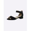 Sandalette CAPRICE, Damen, Gr. 4,5, schwarz, Veloursleder, sportlich, Schuhe