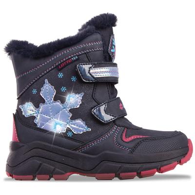 Winterboots LOTTO, Gr. 30, blau (navy, leuchtendesblau), Synthetik, mehrfarbig, sportlich, Schuhe, - mit drei blinkenden LEDs Image