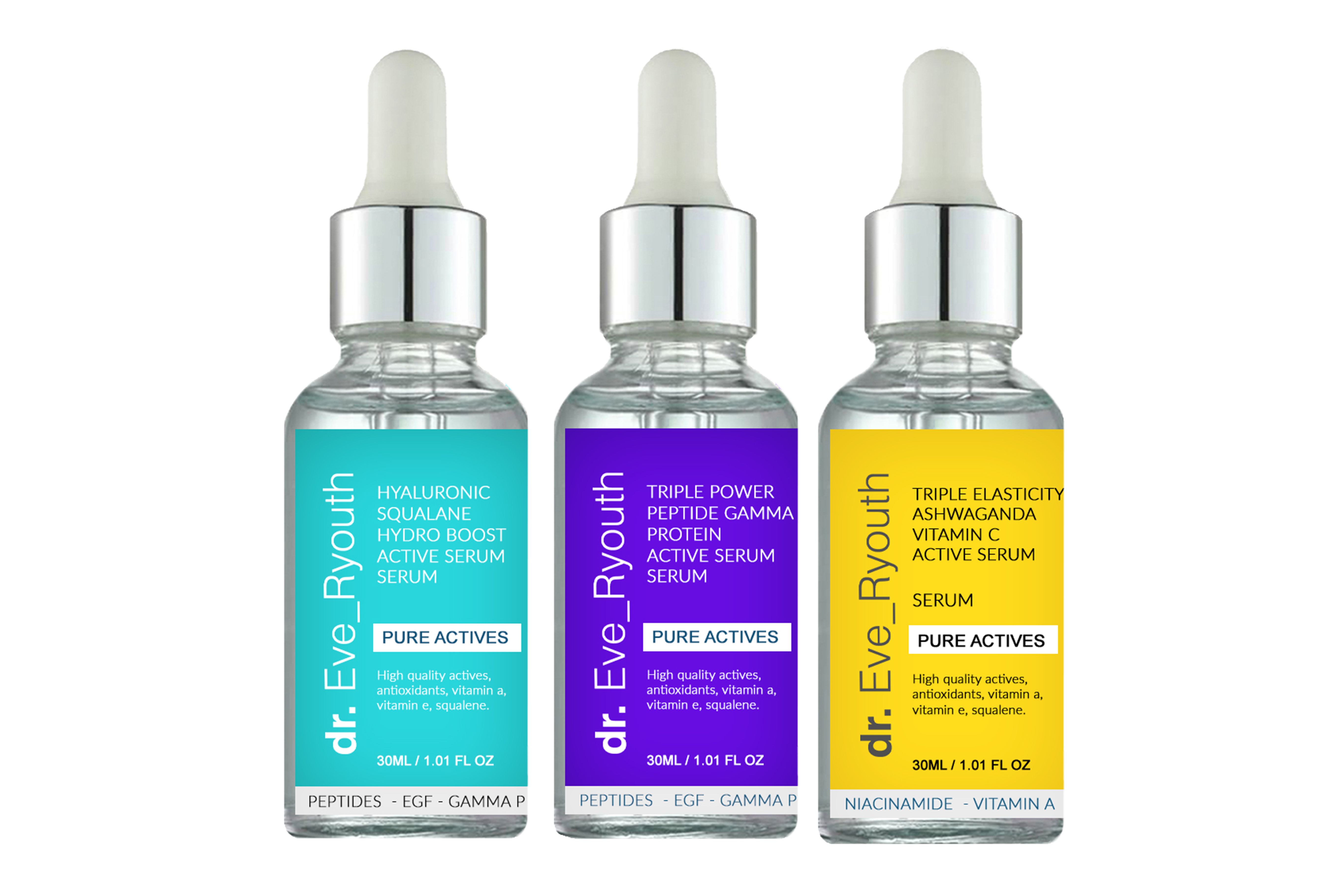DERAcido Ialuronico Squalane siero + Vitamina C Siero+ Triple Power Pe