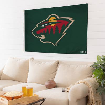 Minnesota Wild Single Sided Flag w/ 2 Grommets, 3'x5'