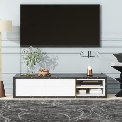 Modern Extendable TV Stand - Fits TVs Up to 100 Inches