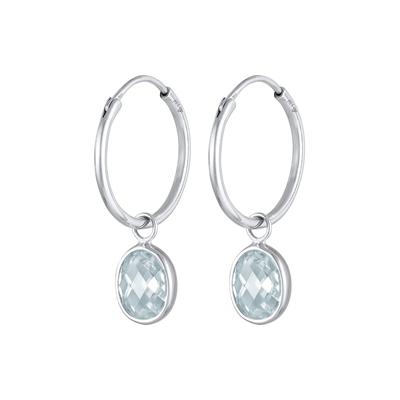 Nenalina - Creolen Zirkonia Anhänger Oval 925 Silber 1 ct Damen (59.99 € / 1 ct) Image