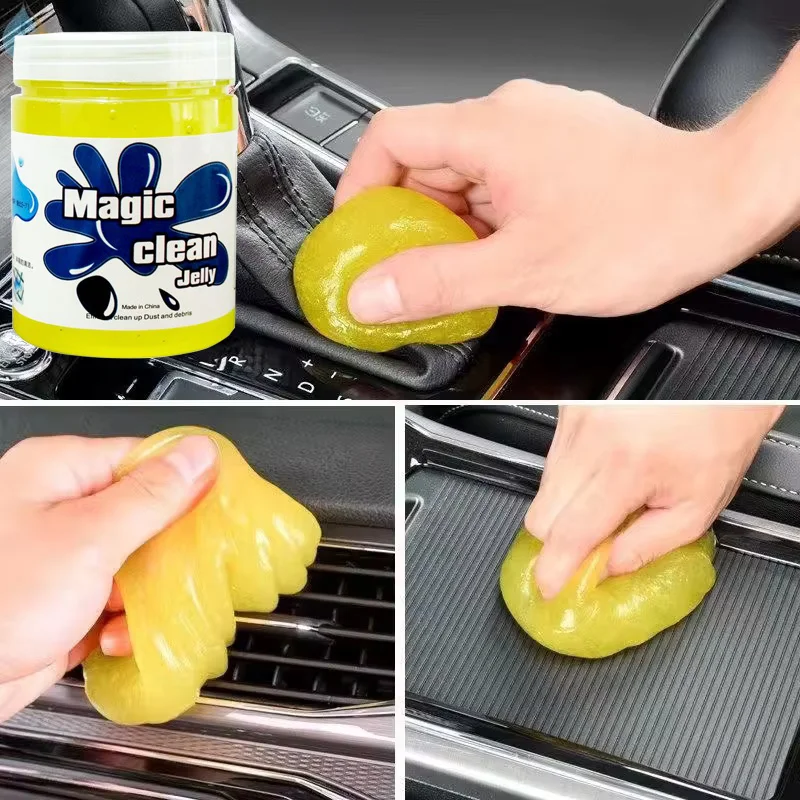 2-teiliges Auto-Reinigungsgel für Automobile, Entlüftung, Staubentfernung, Kitt, Laptop-Tastaturreiniger, Schleim Magic, super sauberer Schlammton für Autos Image